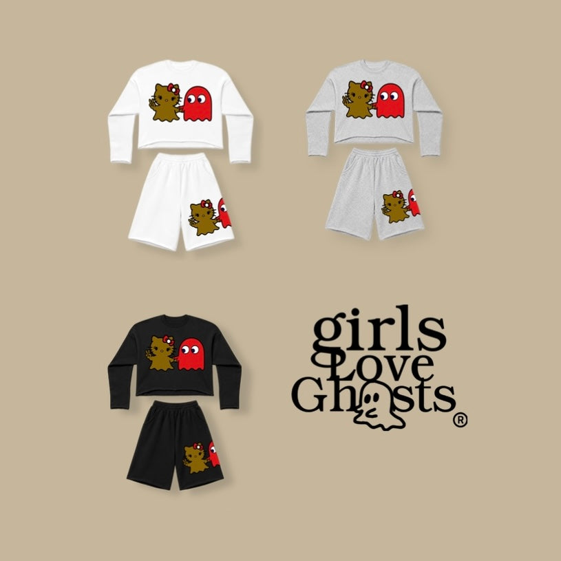 Kitty love ghost distressed Joggin Set.