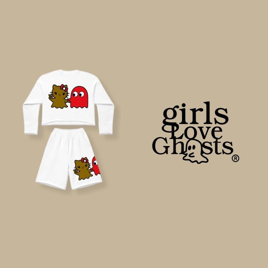 Kitty love ghost distressed Joggin Set.