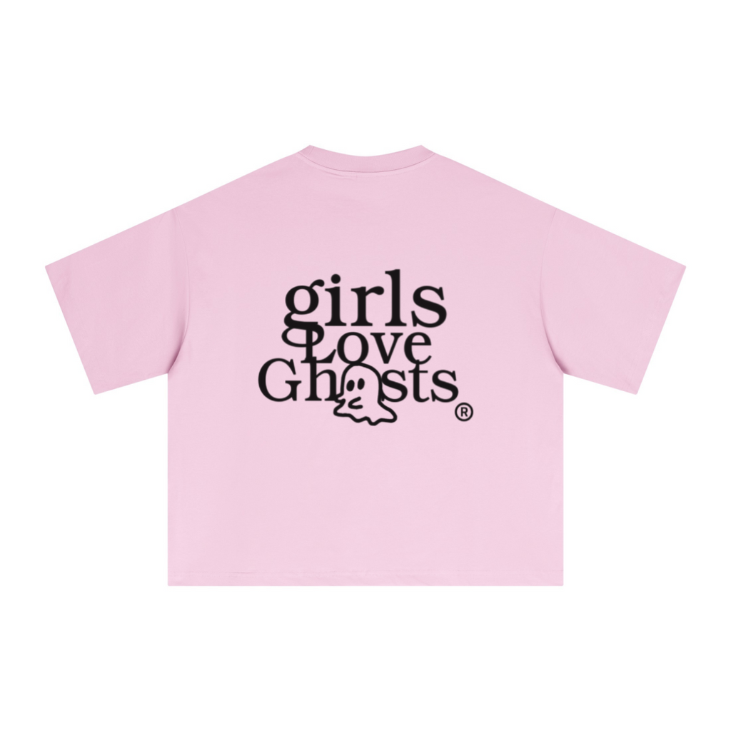 240GSM Men’s Ice-Feel Sorona Boxy-Fit Solid-Color Loose T-shirt Pink