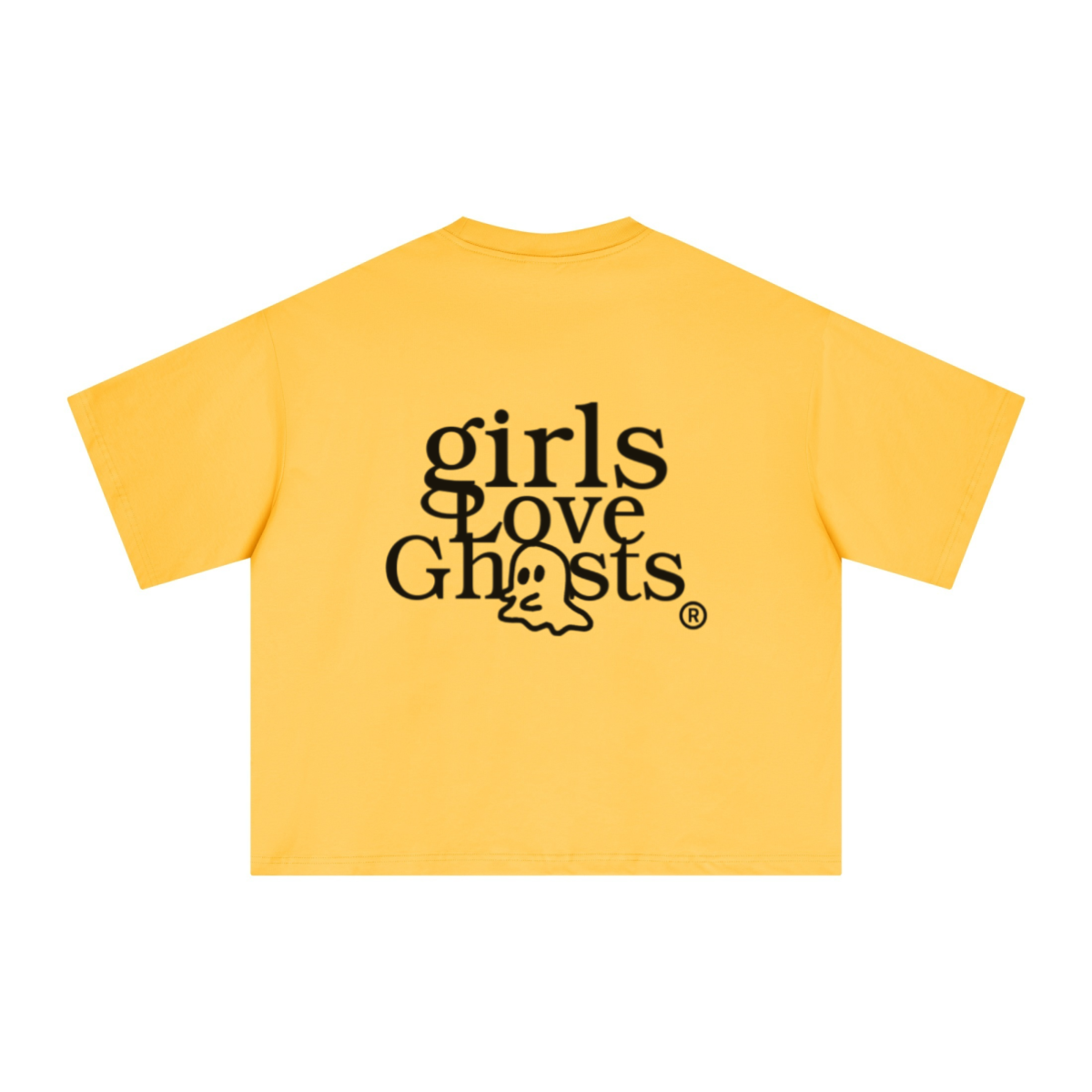 240GSM Men’s Ice-Feel Sorona Boxy-Fit Solid-Color Loose T-shirt Bright Yellow