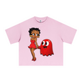 240GSM Men’s Ice-Feel Sorona Boxy-Fit Solid-Color Loose T-shirt Pink