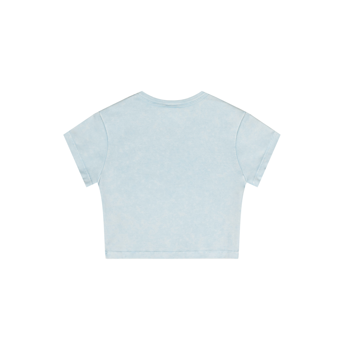 235GSM Women's Washed Stretch Cotton Slim T-shirt Sky Blue