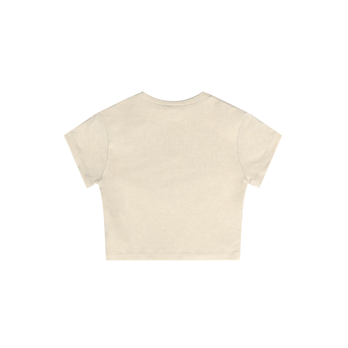 235GSM Women's Washed Stretch Cotton Slim T-shirt Vintage Beige
