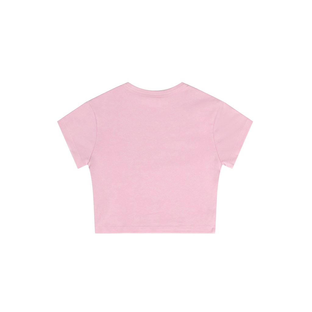 235GSM Women's Washed Stretch Cotton Slim T-shirt Pink