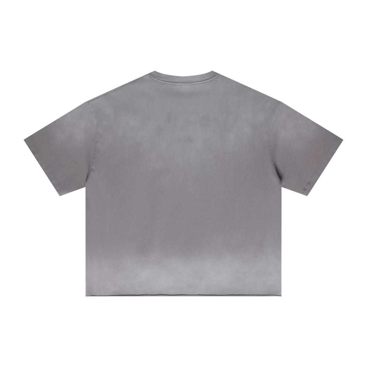 280GSM Men's Double Yarn Vintage Spray Washed Boxy T-Shirt Vintage Medium Grey