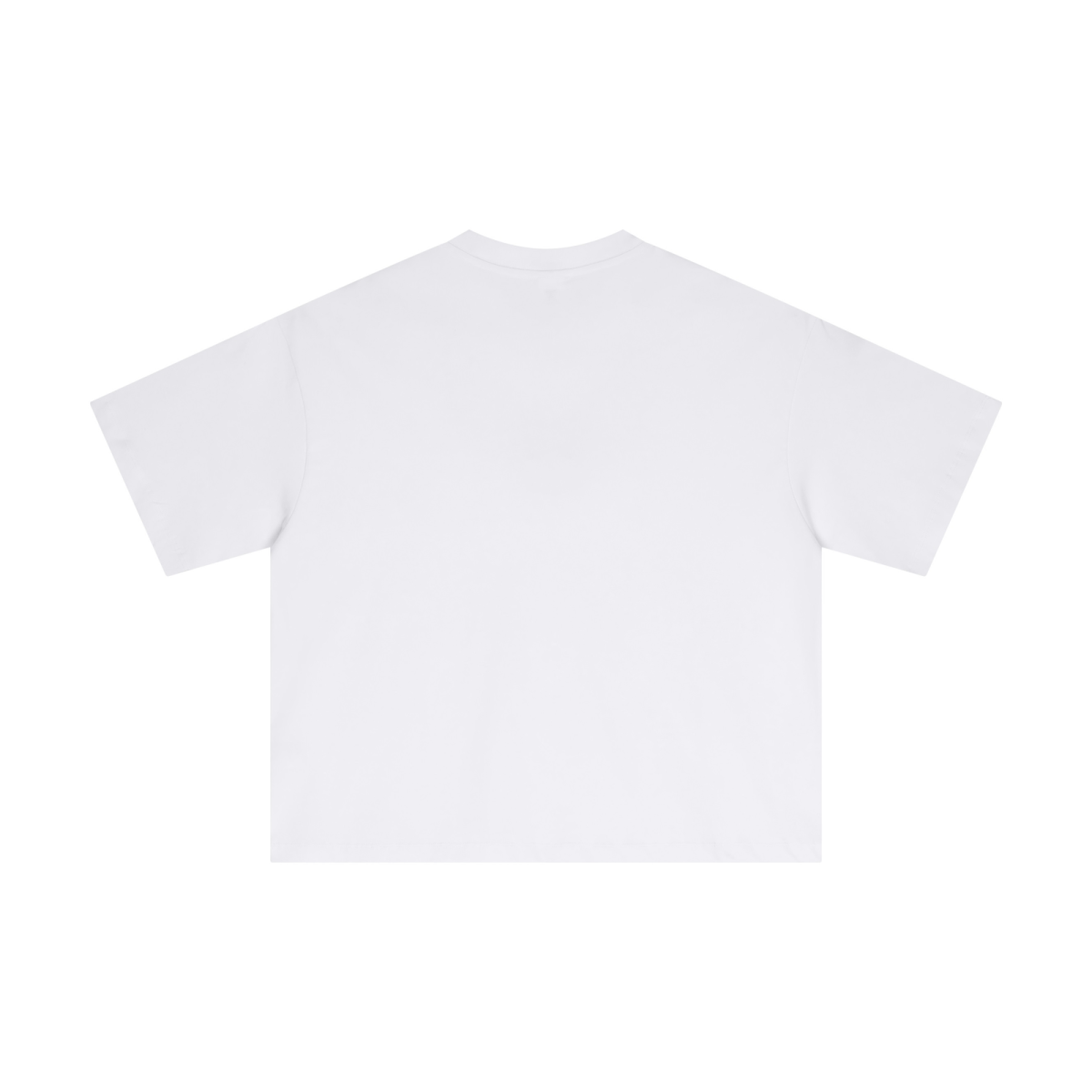 230GSM Men's Combed Cotton Plain Knit Boxy T-Shirt White