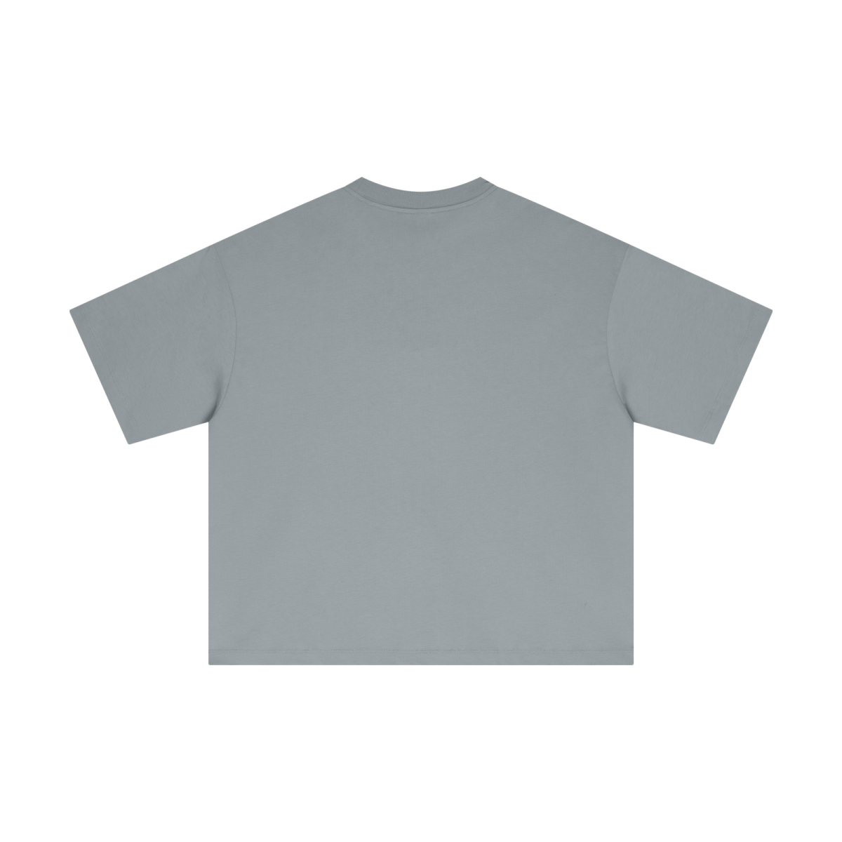 230GSM Men's Combed Cotton Plain Knit Boxy T-Shirt Cigarette Gray