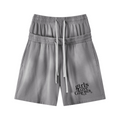 320GSM Heavyweight Cotton Slub Spray Wash Relaxed Fit Shorts Vintage Heather Gray
