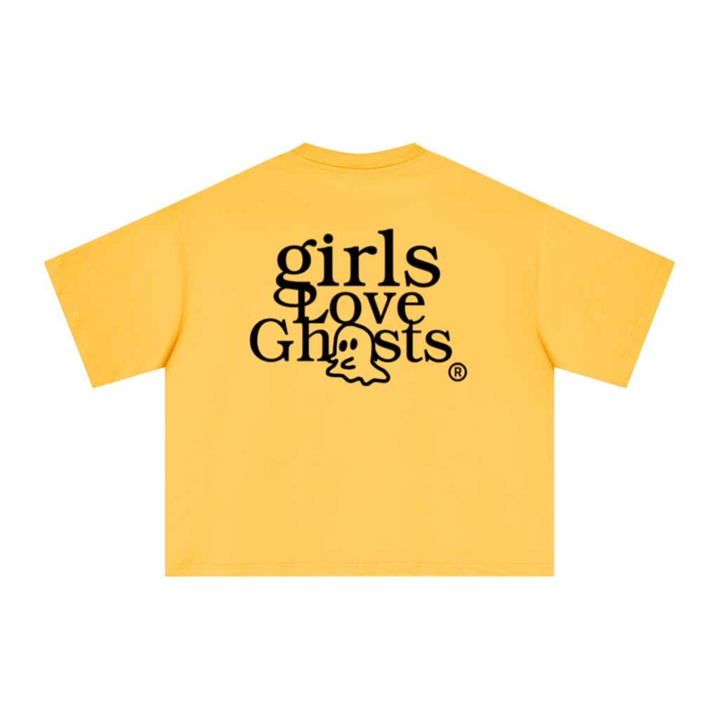 240GSM Men’s Ice-Feel Sorona Boxy-Fit Solid-Color Loose T-shirt Bright Yellow