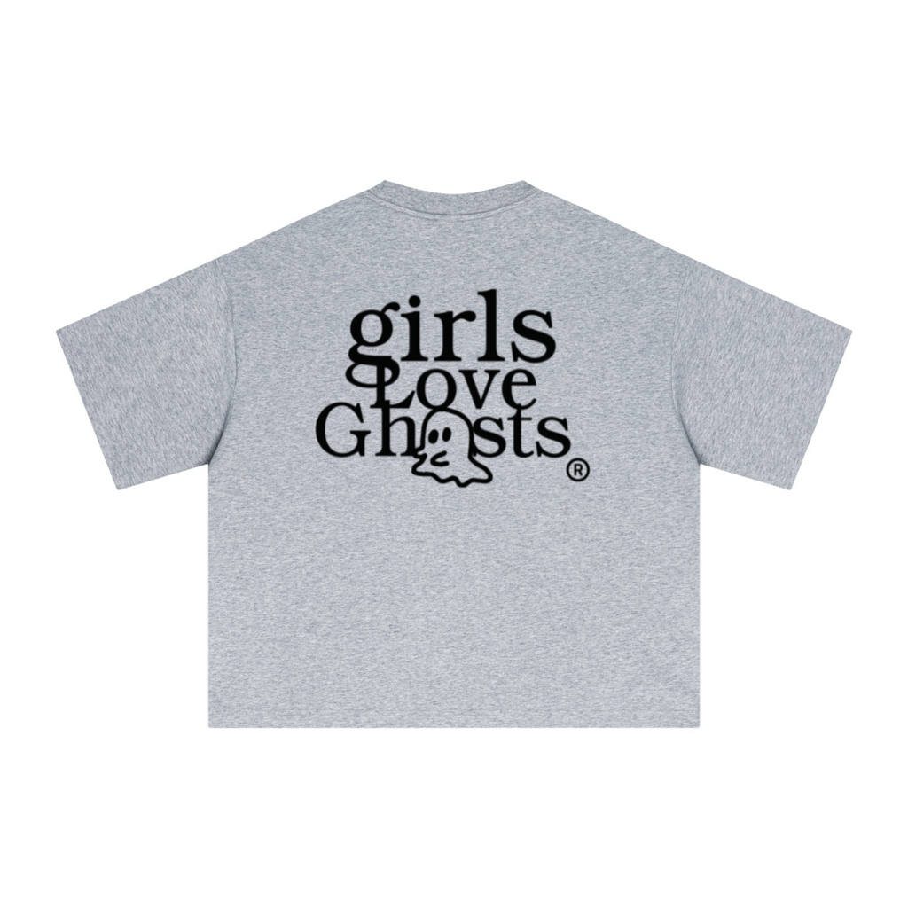 240GSM Men’s Ice-Feel Sorona Boxy-Fit Solid-Color Loose T-shirt Heathered Grey