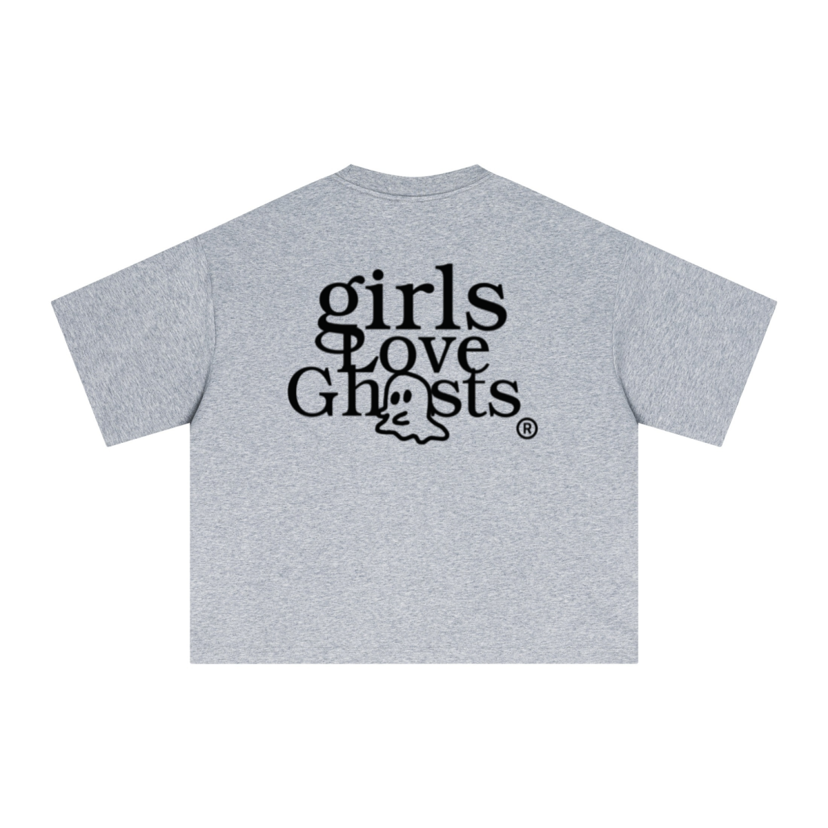 240GSM Men’s Ice-Feel Sorona Boxy-Fit Solid-Color Loose T-shirt Heathered Grey